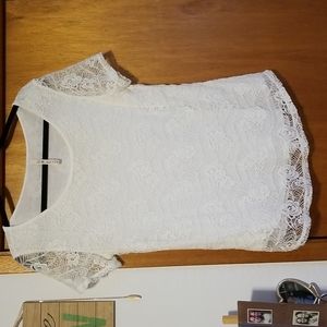 White lace shirt sz medium